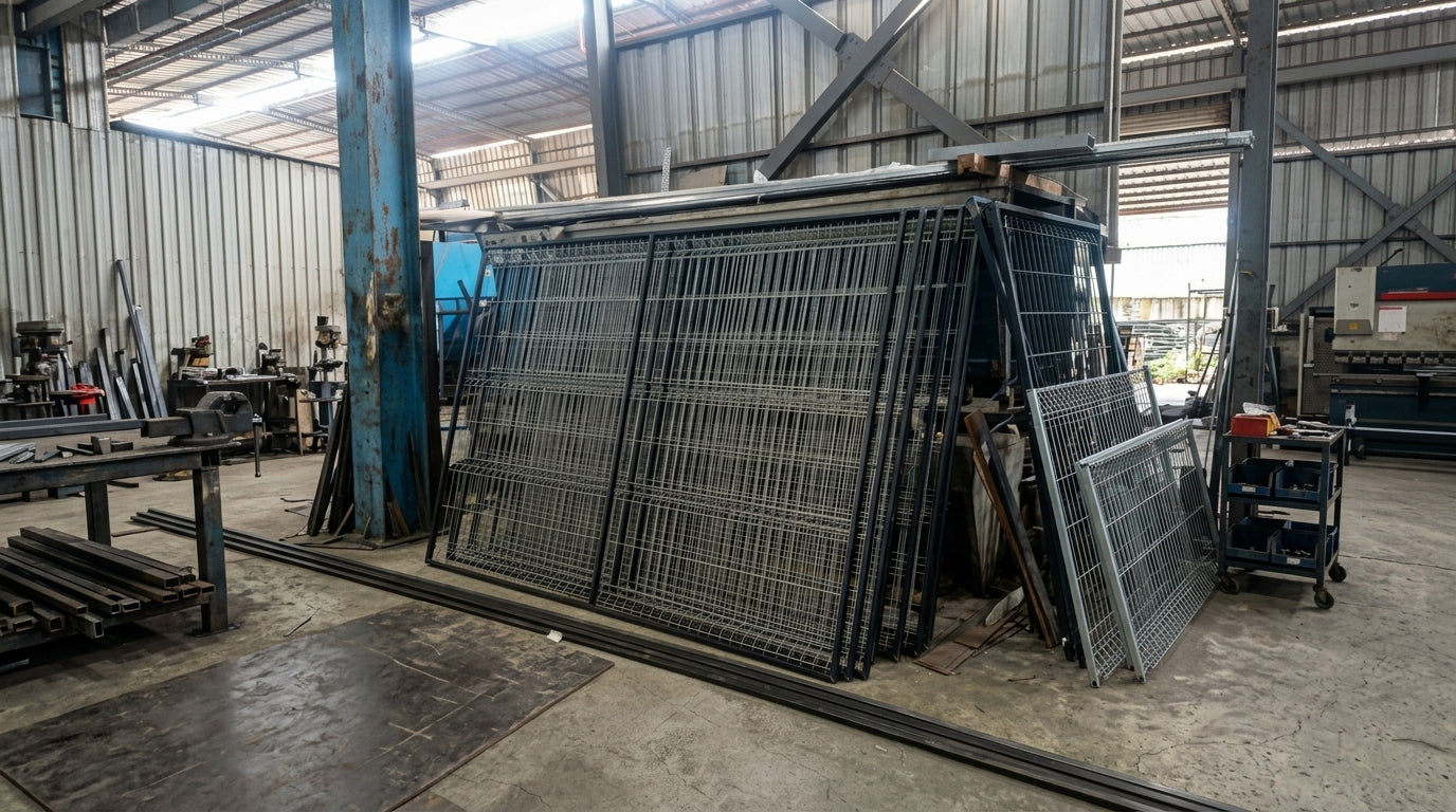 Panel de Cercado Industrial: Ingeniería de Bastidor y Malla Electrosoldada para Cierres Perimetrales