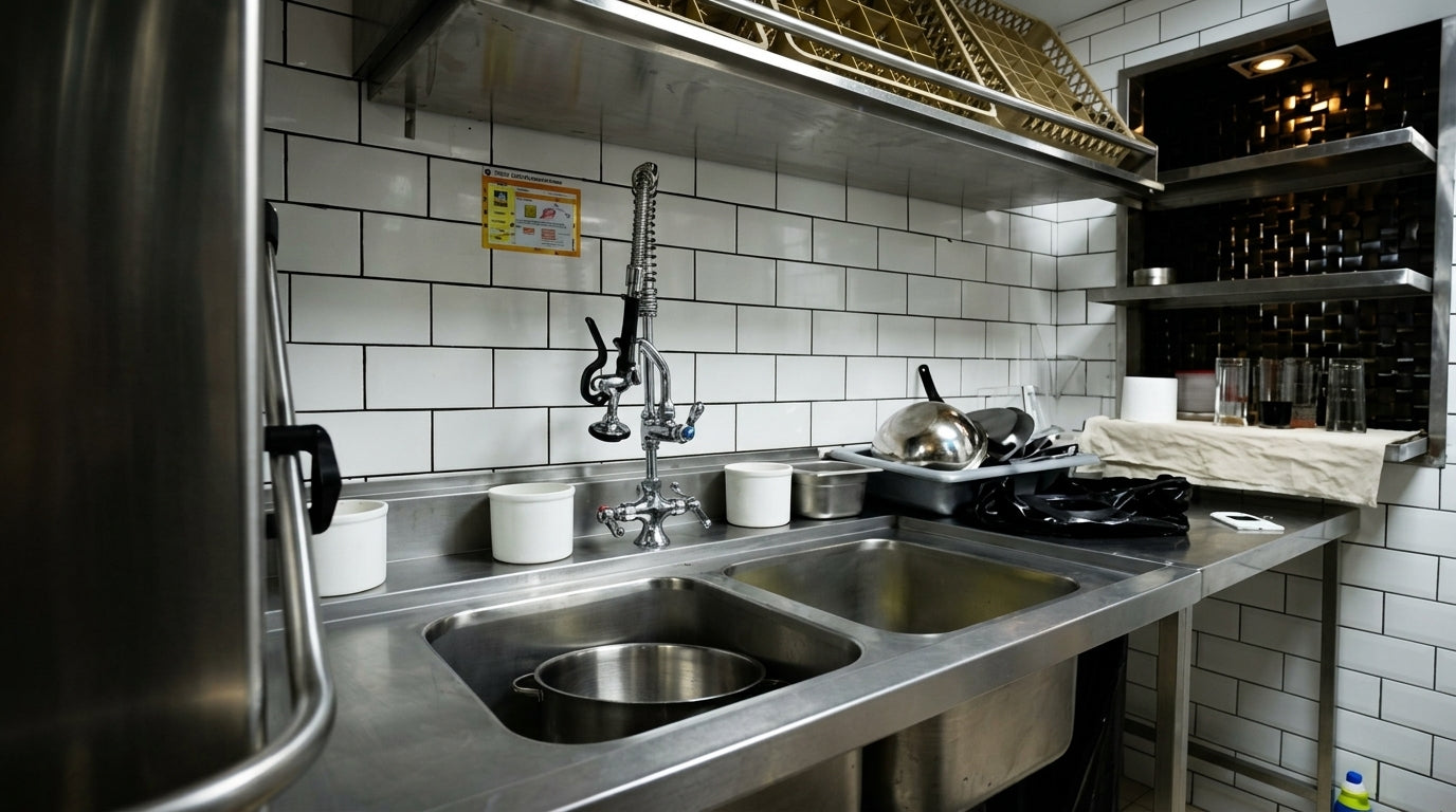 Diseño y Fabricación de Estaciones de Lavado Comercial: Ergonomía, Higiene y Eficiencia en Cocinas de Alto Tráfico
